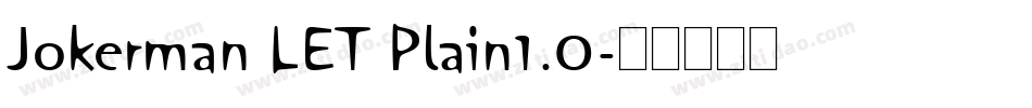 Jokerman LET Plain1.0字体转换